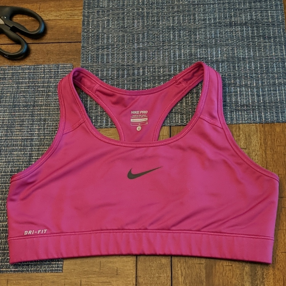 Dark Fuschia Nike Dri Fit Sports Bra